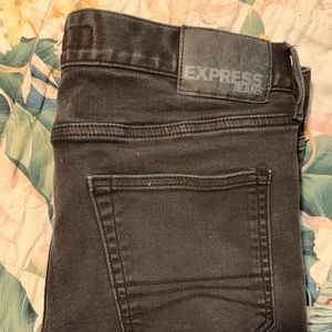 Men’s Express black distressed jeans
